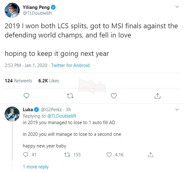 LMHT: Vừa chúc mừng năm mới xong thì Doublelift lại bị Perkz cà khịa cực mạnh