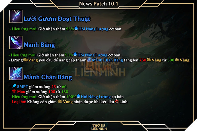 LMHT - Chi tiết bản cập nhật 10.1 và ngày cập nhật trên máy chủ chính thức 9