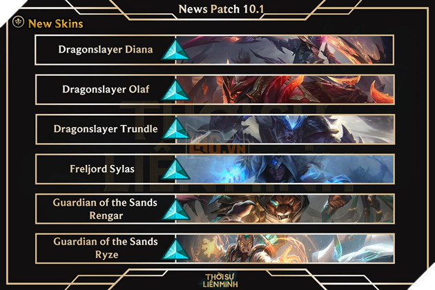 LMHT - Chi tiết bản cập nhật 10.1 và ngày cập nhật trên máy chủ chính thức 14