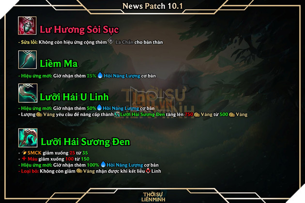 LMHT - Chi tiết bản cập nhật 10.1 và ngày cập nhật trên máy chủ chính thức 8