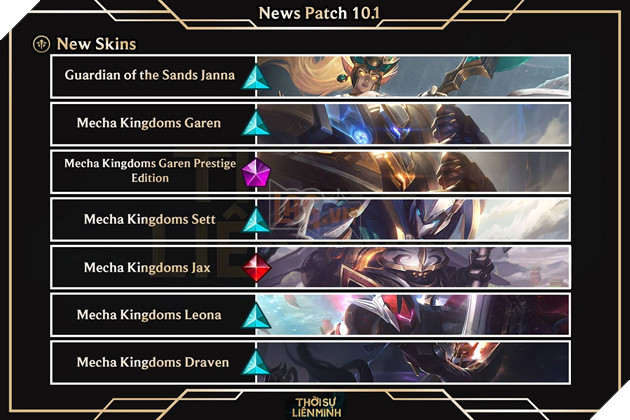 LMHT - Chi tiết bản cập nhật 10.1 và ngày cập nhật trên máy chủ chính thức 16