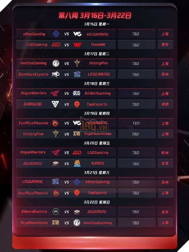 Chính thức công bố lịch thi đấu LPL mùa xuân 2020: Khai màn với trận Siêu kinh điển IG - FPX - Ảnh 9.