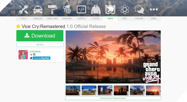 Giờ đây các game thủ có thể trải nghiệm Vice City với đồ hoạ tuyệt đẹp của GTA V 6