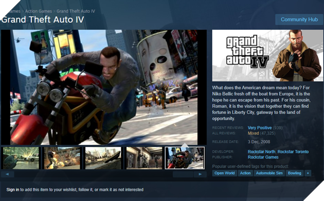 Tựa game từng đình đám một thời, GTA IV chính thức dừng bán trên Steam 2