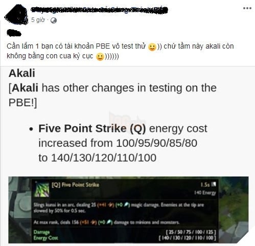 Akali tiếp tục bị nerf thảm, game thủ ngao ngán nhận xét - Giờ nó còn yếu hơn cả Cua Kỳ Cục - Ảnh 4.