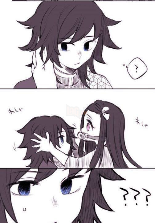 Kimetsu no Yaiba - Bộ hình ảnh anh đụt Giyuu và Nezuko đẹp đôi và dễ thương chết người ! 14