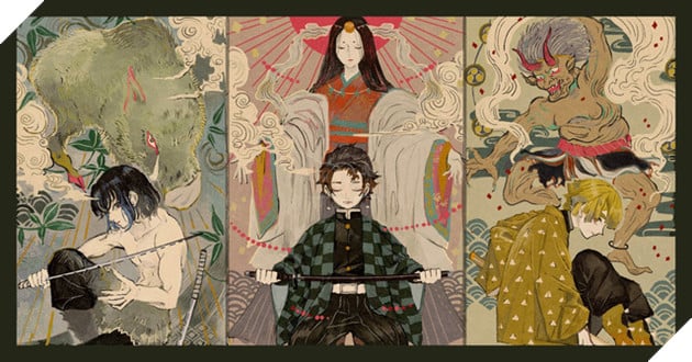 Lặng người khi ngắm bộ ảnh fan art Kimetsu no Yaiba mang âm hưởng văn hóa dân gian Nhật Bản - Ảnh 1.