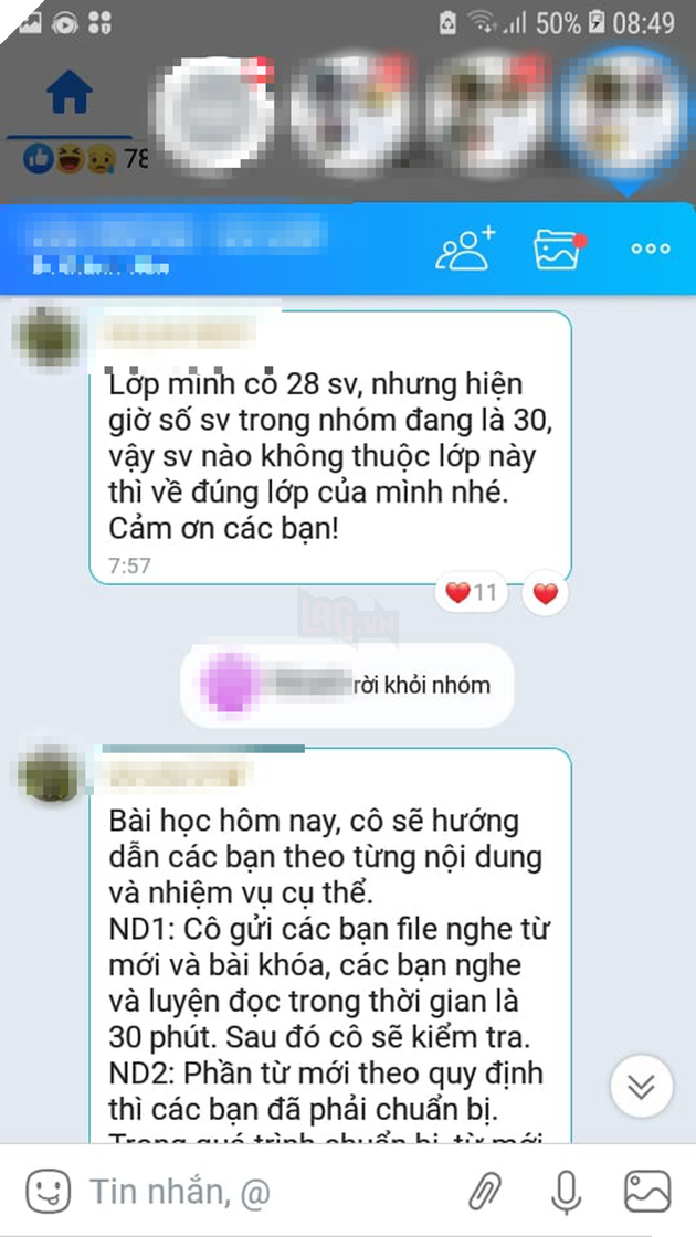 Khi cô phát hiện có kẻ lạ mặt đột nhập lớp học