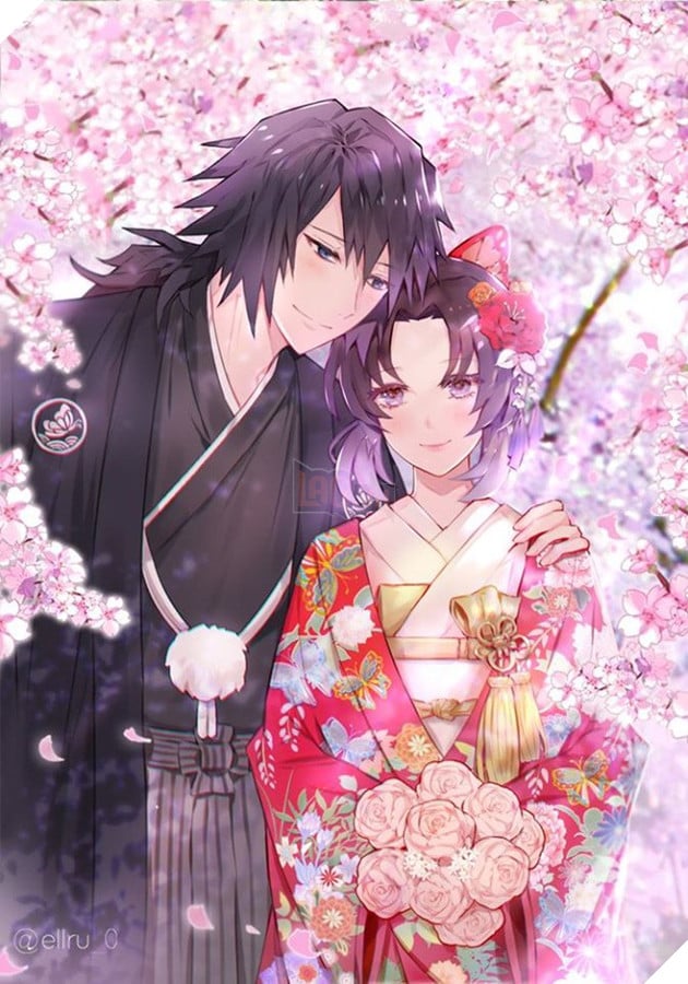 Kimetsu no Yaiba: Ngày lễ Tình yêu, Thủy trụ và Trùng trụ thân mật qua loạt fan art đẹp như mơ - Ảnh 2.