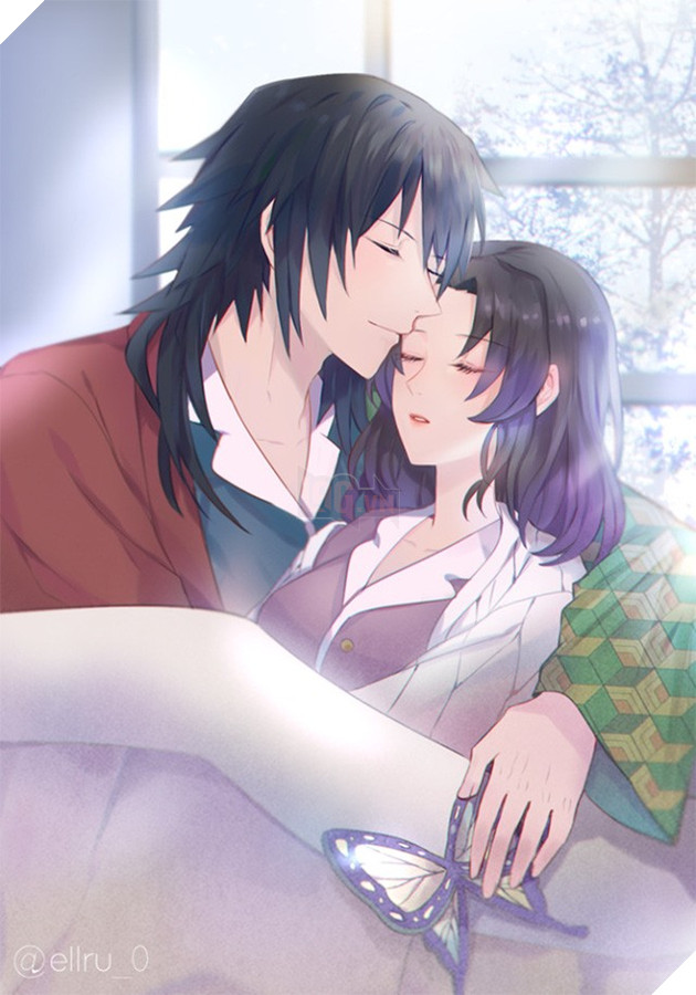 Kimetsu no Yaiba: Ngày lễ Tình yêu, Thủy trụ và Trùng trụ thân mật qua loạt fan art đẹp như mơ - Ảnh 4.