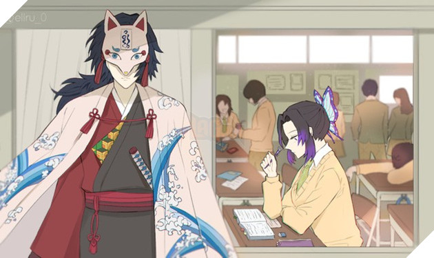 Kimetsu no Yaiba: Ngày lễ Tình yêu, Thủy trụ và Trùng trụ thân mật qua loạt fan art đẹp như mơ - Ảnh 9.