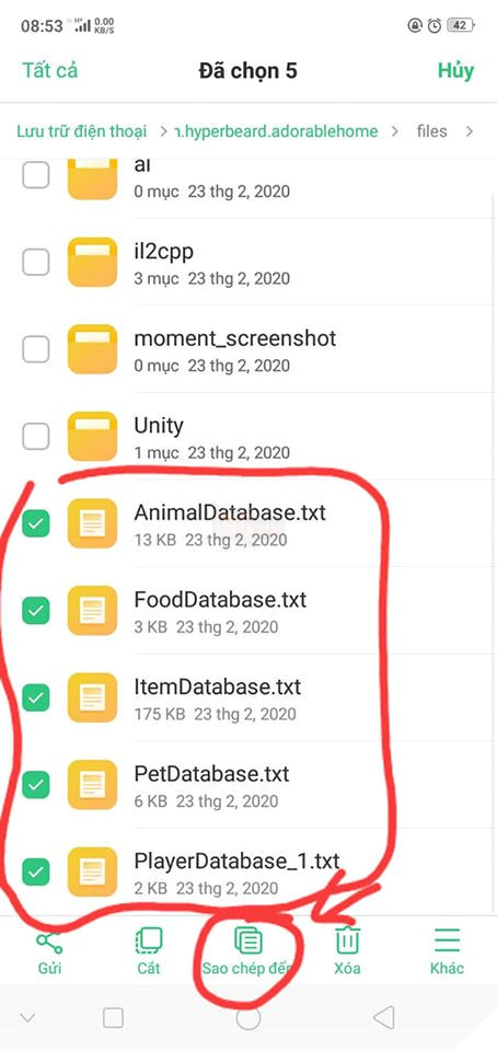 Adorable Home - Cách lưu Backup file save để không bị mất dữ liệu mỗi khi cập nhật cho Android 5