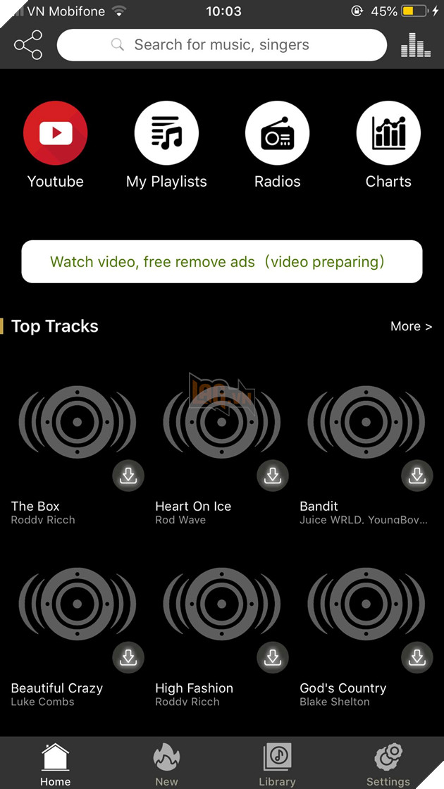 Ứng dụng YoungTunes - nghe nhạc YouTube trên iPhone khi tắt màn hình 2