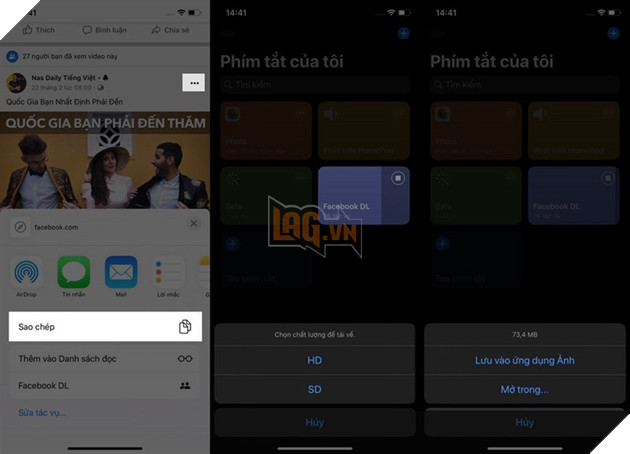 Hướng dẫn: Cách tải video chất lượng HD trên Facebook về iPhone cực đơn giản 5