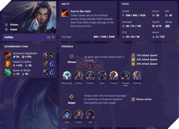 tft set 3 caitlyn