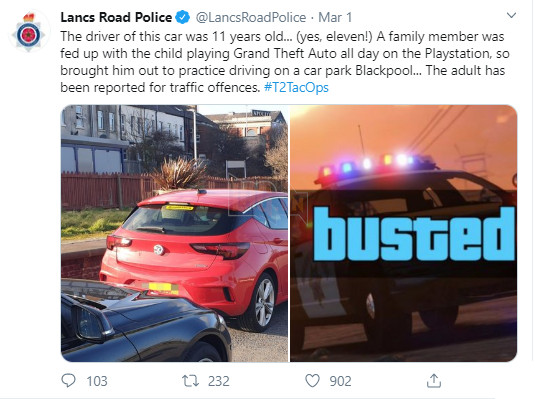 Một game thủ 11 tuổi ở Anh nghiện GTA đến nỗi, tự lái một chiếc xe thật 3