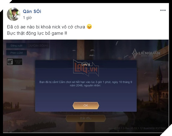 Liên Quân Mobile: Kêu oan vì bị khóa tới năm 2048, game thủ trả lời thời gian này sẽ giúp bạn suy nghĩ trưởng thành hơn  3