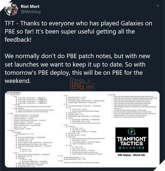 Vừa ra mắt trên PBE, Đấu Trường Chân Lý Mùa 3 đã có ngay bản patch cập nhật đầu tiên