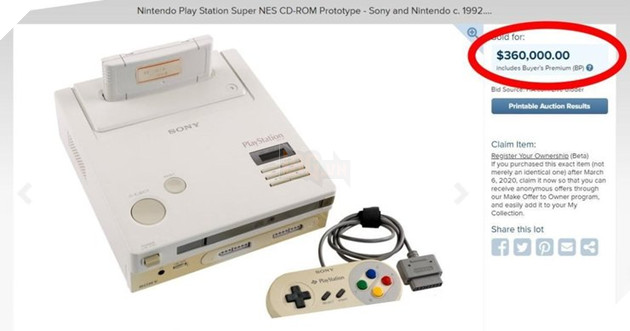 Máy chơi game Nintendo PlayStation độc nhất được đấu giá 360 nghìn USD 2
