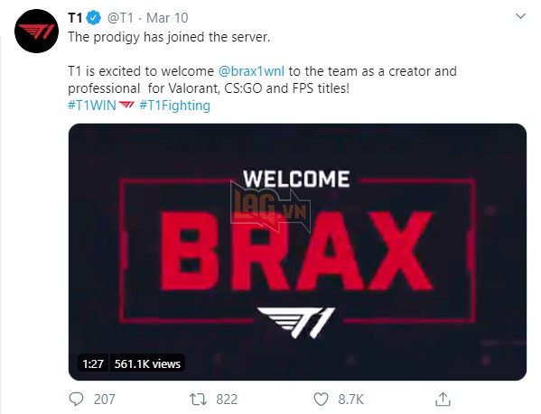 Dù game vẫn chưa ra mắt nhưng T1 đã và đang chiêu mộ thành viên cho đội tuyển VALORANT