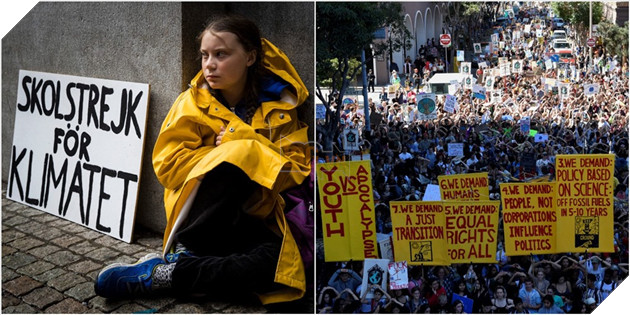 Thunberg phát động phong trào “Những ngày Thứ sáu cho tương lai“. Ảnh: Getty, Reuters.