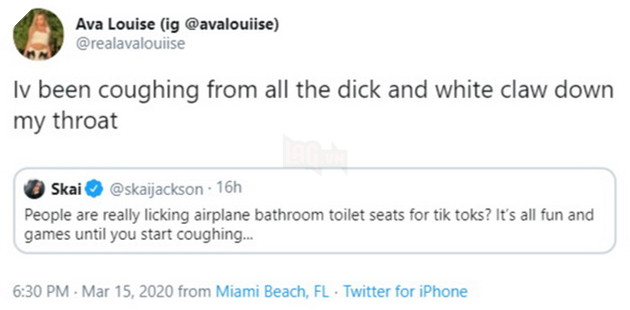 Ava Louise và thử thách liếm bồn cầu mùa Corona là gì và Xu hướng mới kinh dị như thế nào? 4