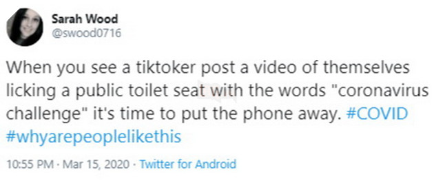 Ava Louise và thử thách liếm bồn cầu mùa Corona là gì và Xu hướng mới kinh dị như thế nào? 8