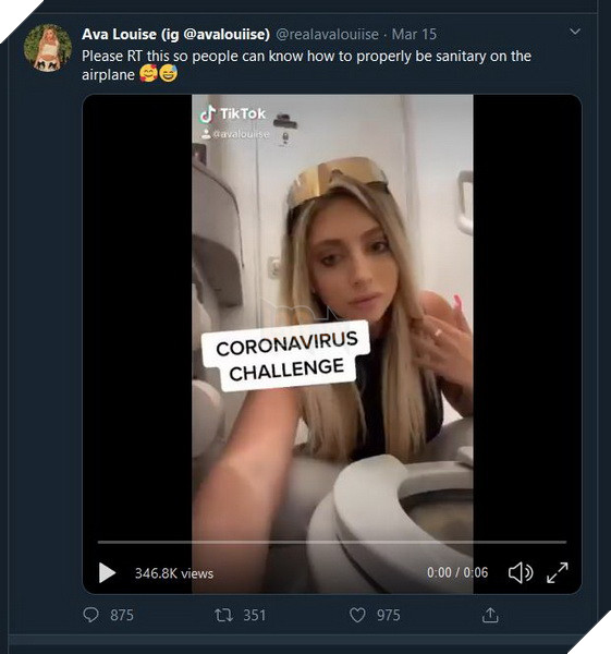 Ava Louise và thử thách liếm bồn cầu mùa Corona là gì và Xu hướng mới kinh dị như thế nào? 2