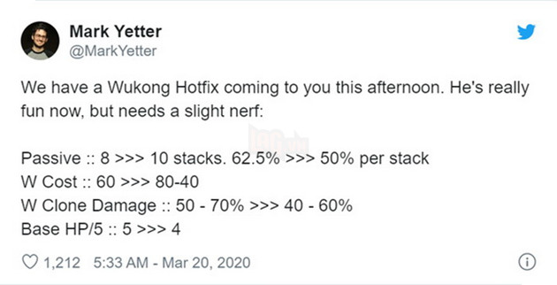 LMHT: Sau khi bị than phiền quá bá đạo, Ngộ Không ăn nerf nhẹ ngay trong hotfix mới nhất 2