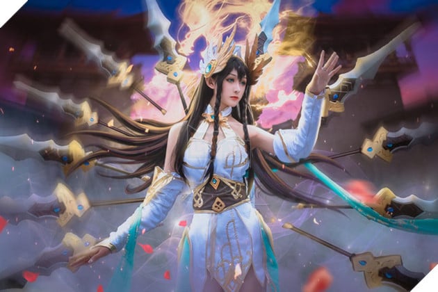 LMHT: Choáng váng vì vẻ đẹp tựa thần tiên tỉ tỉ trong bộ cosplay Irelia Tiên Kiếm của nữ game thủ Trung Quốc - Ảnh 2.