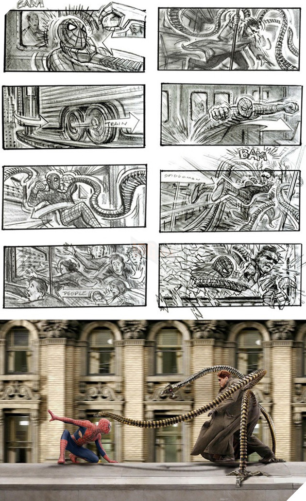 Rợn người trước bản phác họa trước phân cảnh trong những bộ phim nổi tiếng  4