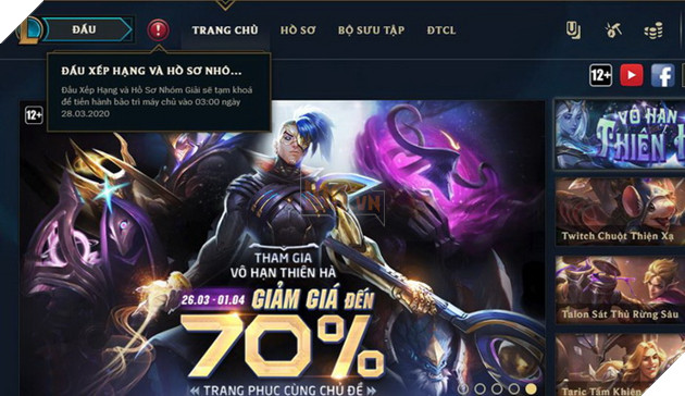 Liên Minh Huyền Thoại: Thời gian bảo trì ngày 28/3 và mở lại rank xếp hạng server Việt Nam