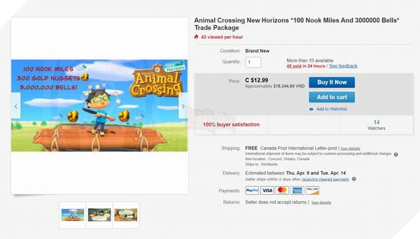 Chơi Animal Crossing: New Horizons, kiếm nghìn đô một ngày