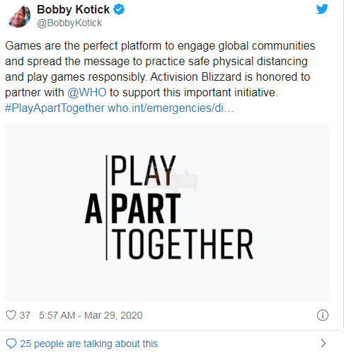 40 công ty game đã tham gia chiến dịch #PlayApartTether để chiến đấu đại dịch Covid-19 3