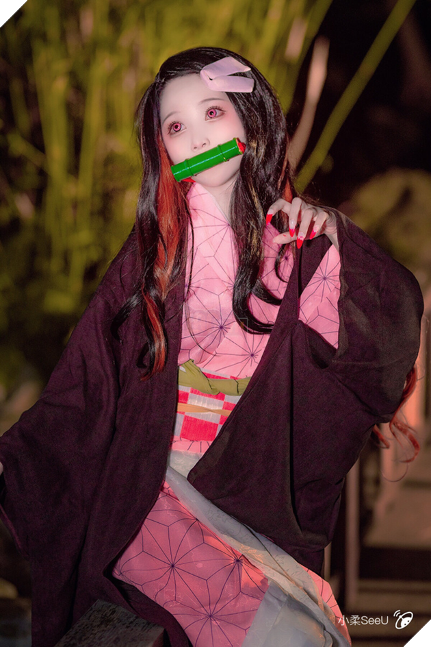 Ngẩn ngơ trước vẻ dễ thương của nàng Nezuko trong màn hóa thân của coser Tiểu Nhu - Ảnh 3.