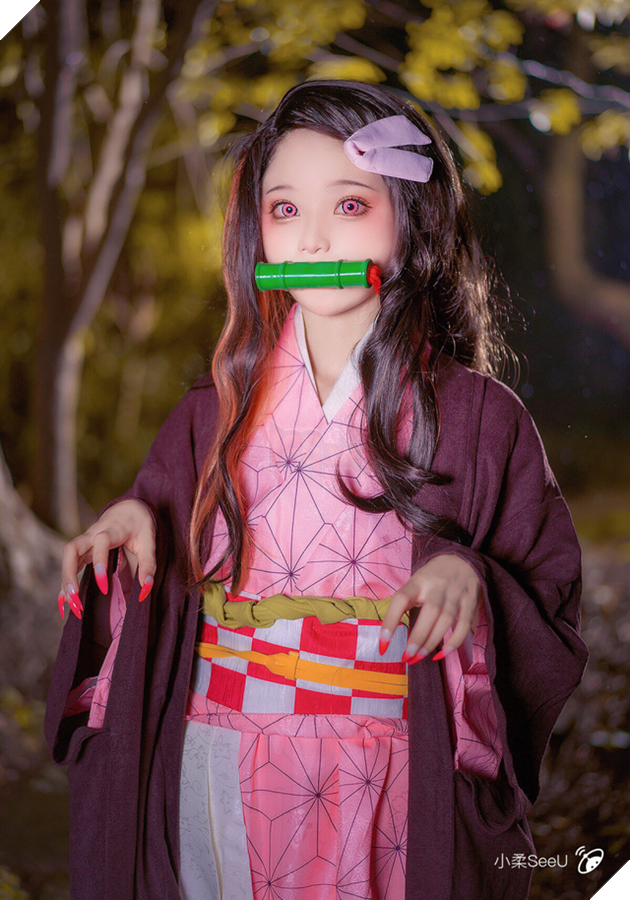 Ngẩn ngơ trước vẻ dễ thương của nàng Nezuko trong màn hóa thân của coser Tiểu Nhu - Ảnh 2.