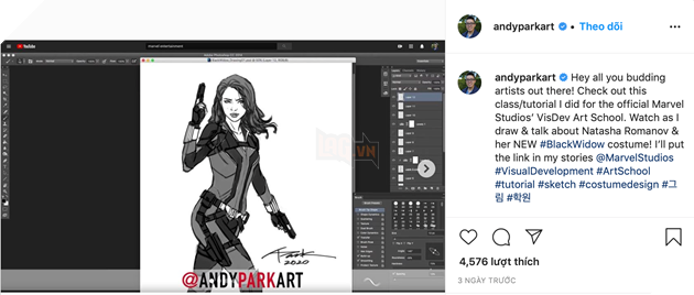 Hé lộ bộ trang phục mới của Black Widow