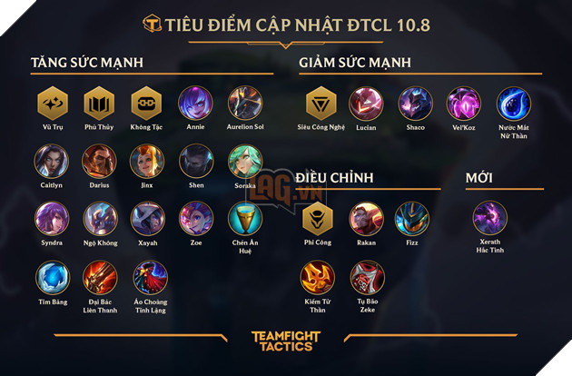 Chi tiết cập nhật 10.8 và thời gian bảo trì LMHT và Đấu Trường Chân Lý ngày 16 tháng 4