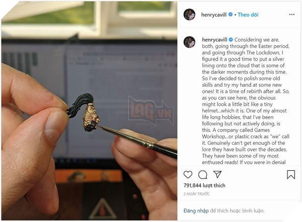 Cách ly tại nhà, Henry Cavill trổ tài khéo tay hay làm bằng việc sơn mô hình