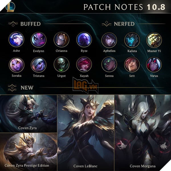 LMHT: Chi tiết bản cập nhật 10.8 - Nerf nặng Aphelios và làm mới kinh nghiệm từ Rừng