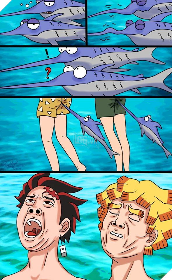 Cười không nhặt được mồm với bộ fan-art Kimetsu no Yaiba cực hài hước được vẽ bởi chính tay fan Việt 8