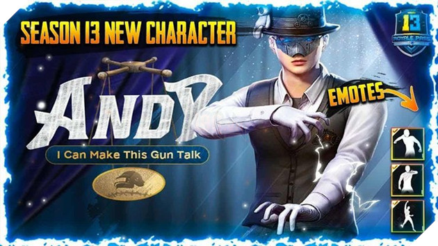 PUBG Mobile: Một nhận vật mới có tên là Andy sẽ xuất hiện trong Season 13  2