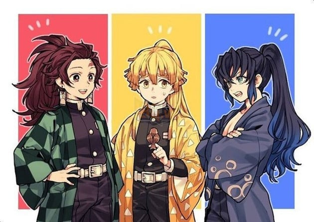Ngắm loạt fan art bộ 3 soái ca Zen-Tan-Ino trong Kimetsu no Yaiba mà muốn rụng trứng - Ảnh 4.