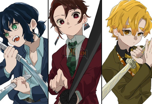 Ngắm loạt fan art bộ 3 soái ca Zen-Tan-Ino trong Kimetsu no Yaiba mà muốn rụng trứng - Ảnh 5.