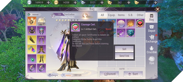 Perfect World VNG: Hướng dẫn cách lấy Vũ Khí Hoàng Kim cấp 69 cho tất cả hệ phái 4