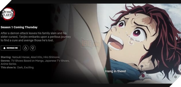 Kimetsu No Yaiba mùa 1 chính thức xuất hiện trên Netflix vào thứ 5 tuần này