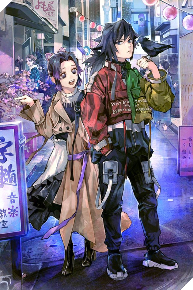 Kimetsu no Yaiba: Dàn Thợ Săn Quỷ xuyên không đến thế giới hiện đại qua loạt fan art cực chất - Ảnh 3.