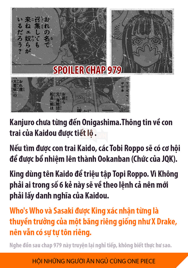 Spoiler One Piece 979 - Con Trai của Kaido chính thức được tiết lộ 