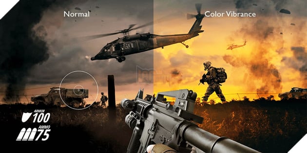 Công nghệ Color Vibrance hỗ trợ gì cho việc trải nghiệm game, đặc biệt là game FPS?
