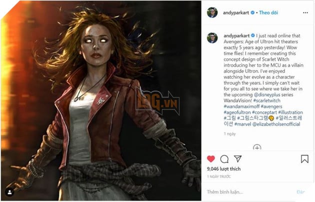 Hé lộ tạo hình phụ cho Scarlet Witch trong Avengers: Age of Ultron 3